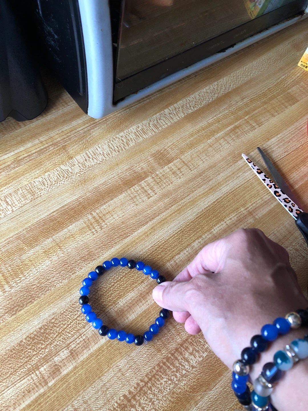 Blue Beaded Bracelet ⚽ - photo 2