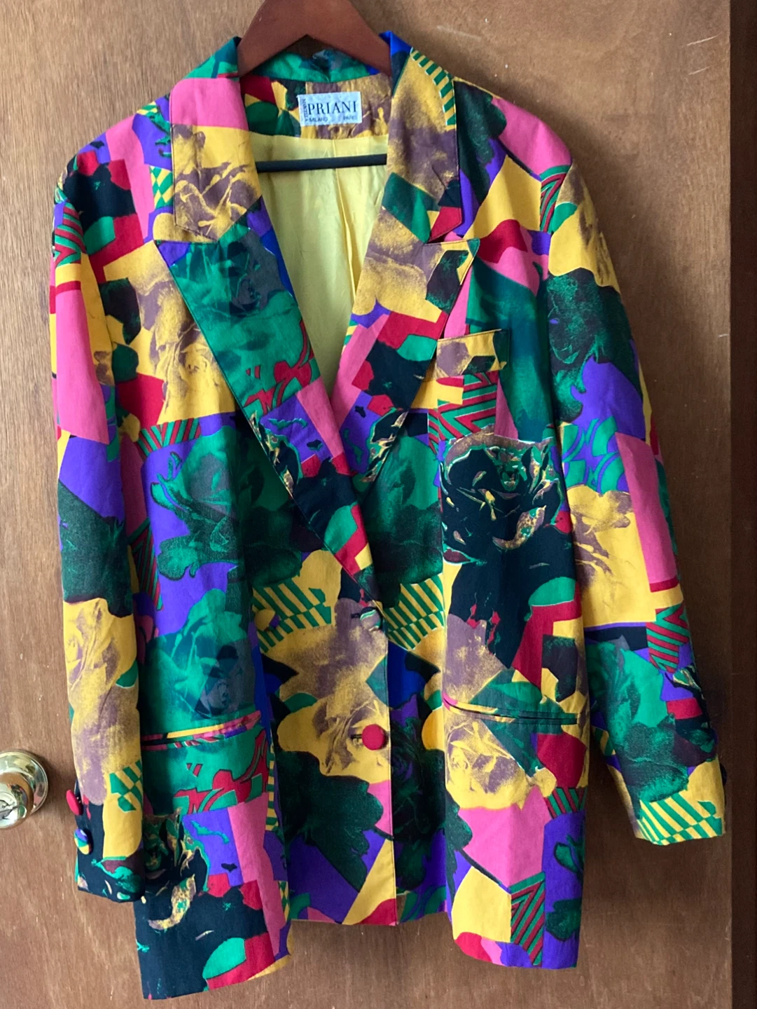 Vintage 1980s Pop Art Floral Print Blazer ⚽
