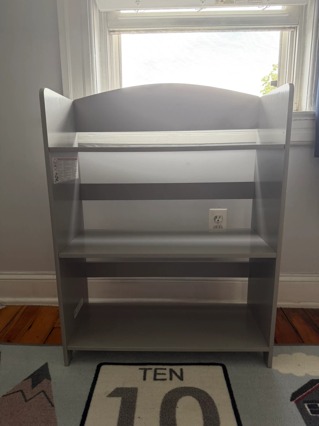 Delta Grey 3-Shelf Bookshelf / Display Shelf
