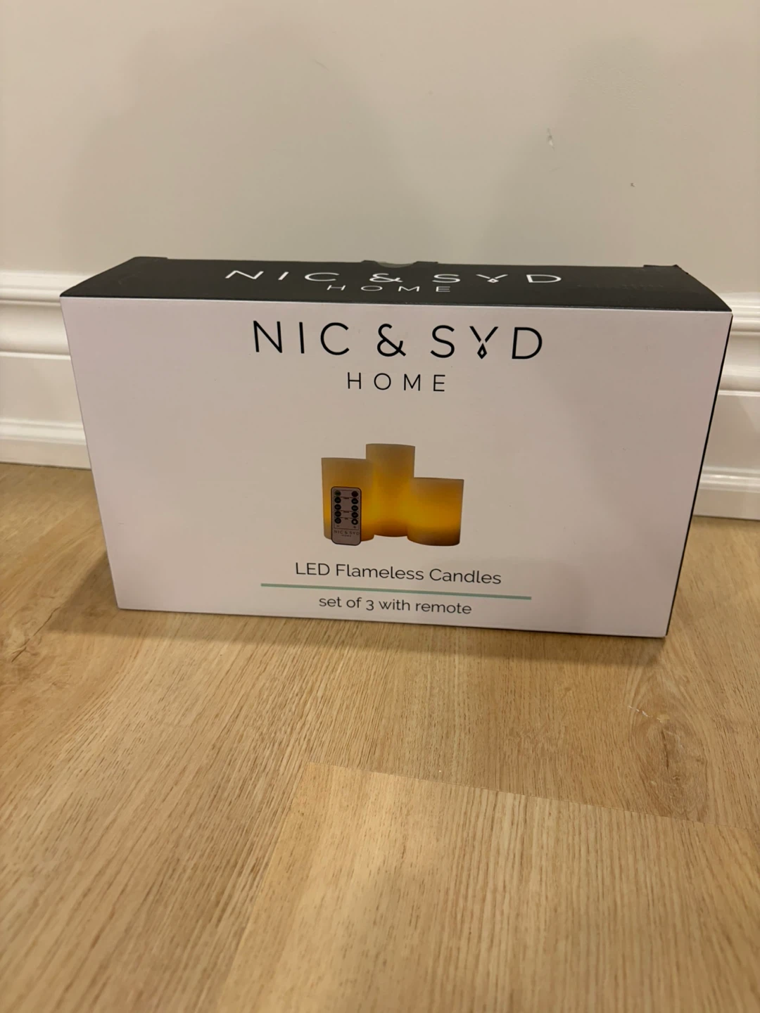 New NIC & SYD HOME LED Flameless Candles Set of 3 with Remote