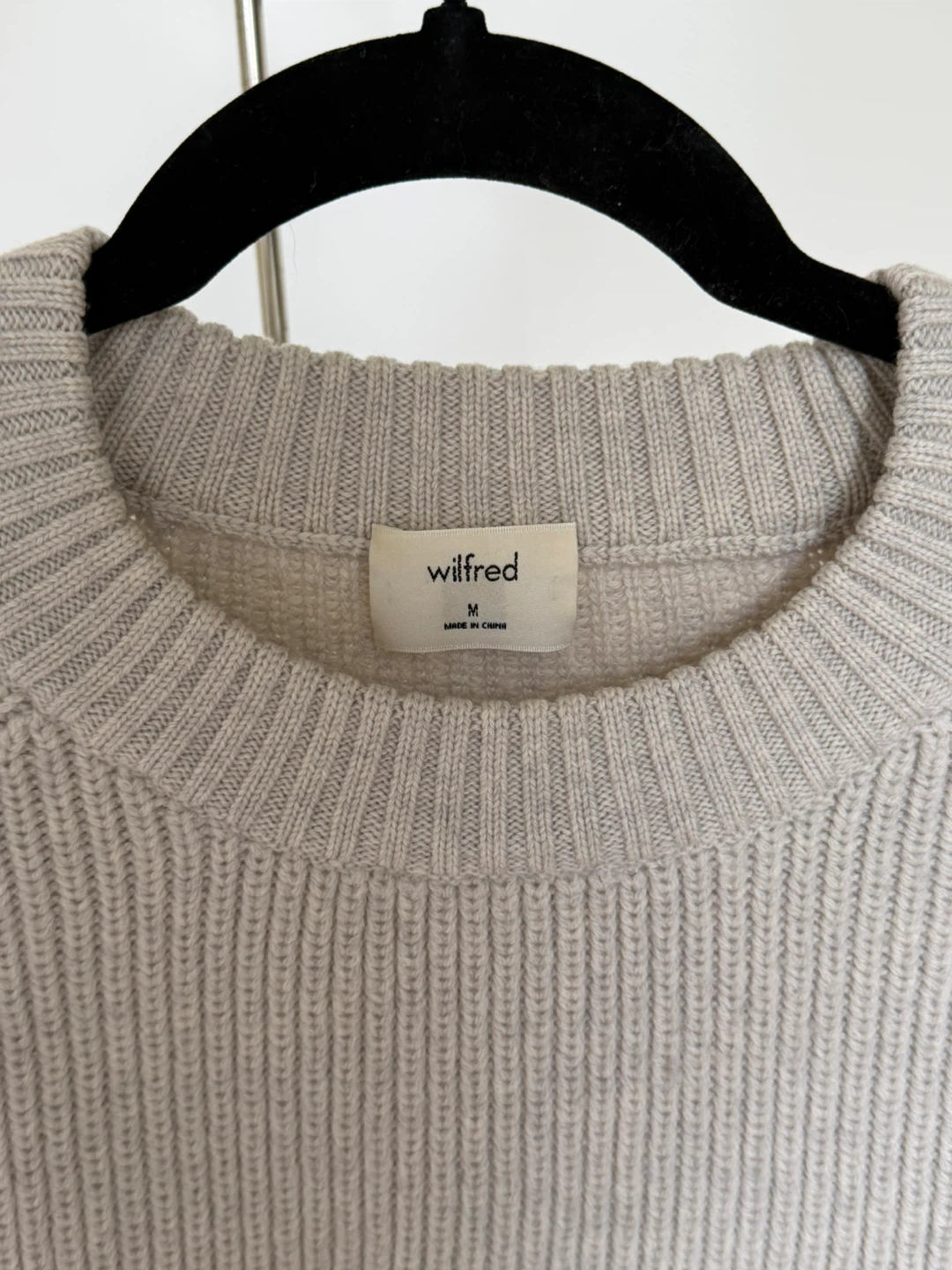 ARITZIA Wilfred 100% Merino Wool Scalloped Cropped Sweater - photo 4