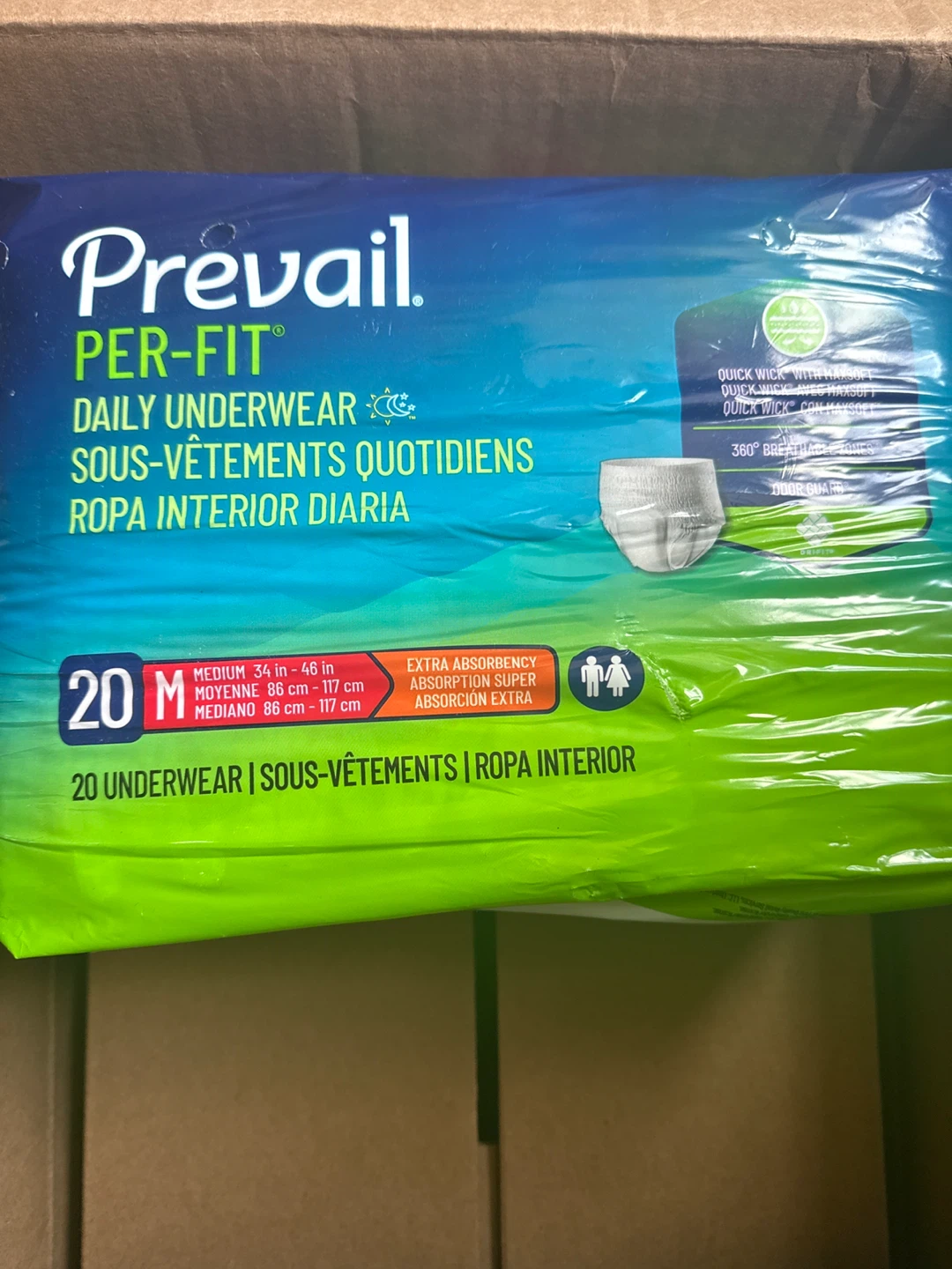 Prevail Per-Fit Daily Underwear - Medium (20 ct)