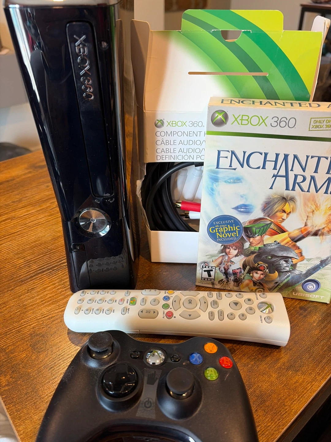 Xbox 360 Console ⚽️ with Enchanted Arms Game and Accessories