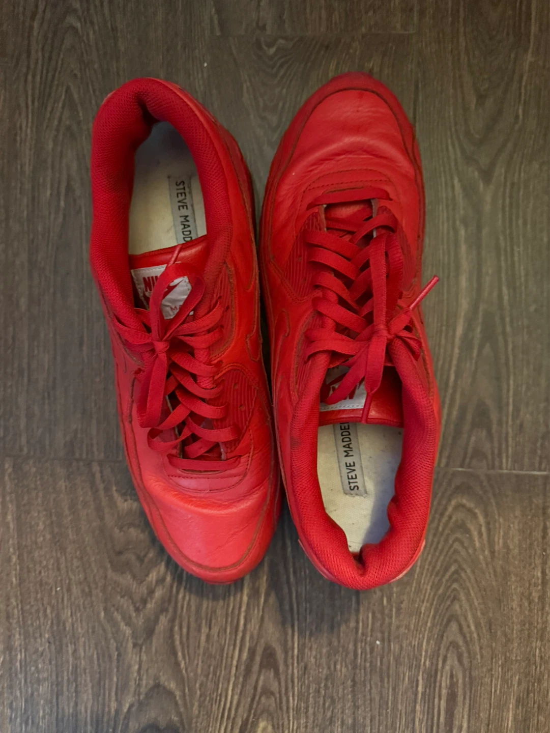 Nike Air Max 90 Red Leather Sneakers - photo 5