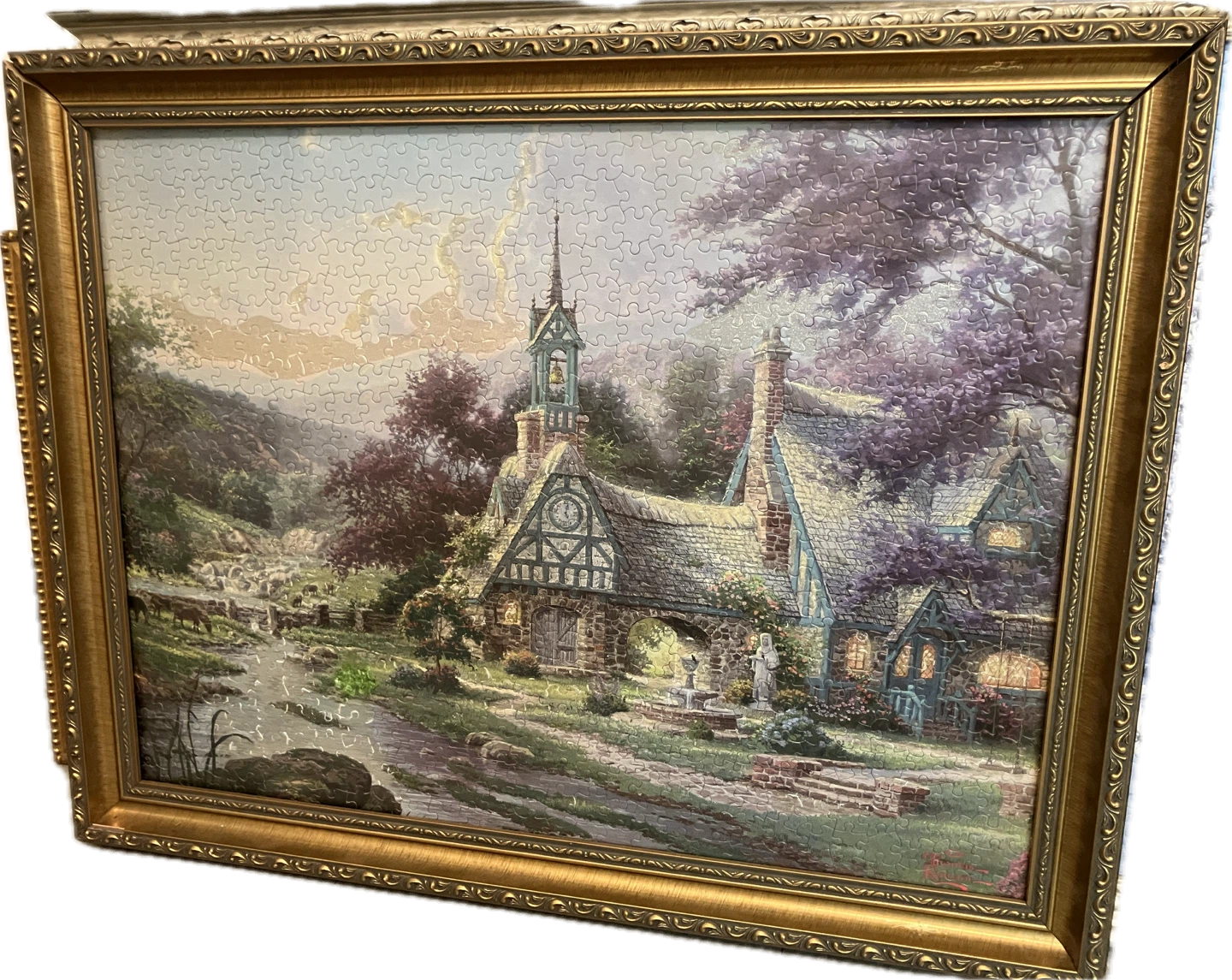 7 framed Thomas Kinkade puzzles - photo 2