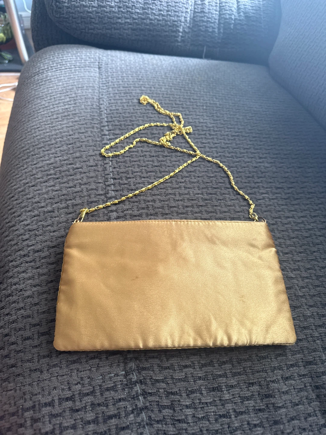 Gold Mesh Clutch Purse with Chain ⚽️ - photo 2