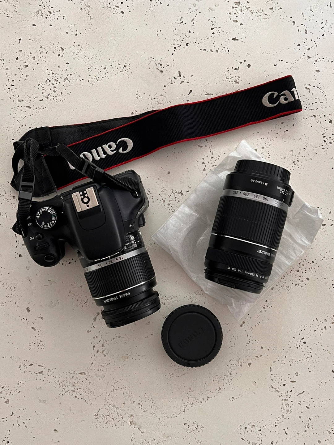 Canon EOS Rebel T7 DSLR Camera with 18-55mm & 55-250mm Lenses