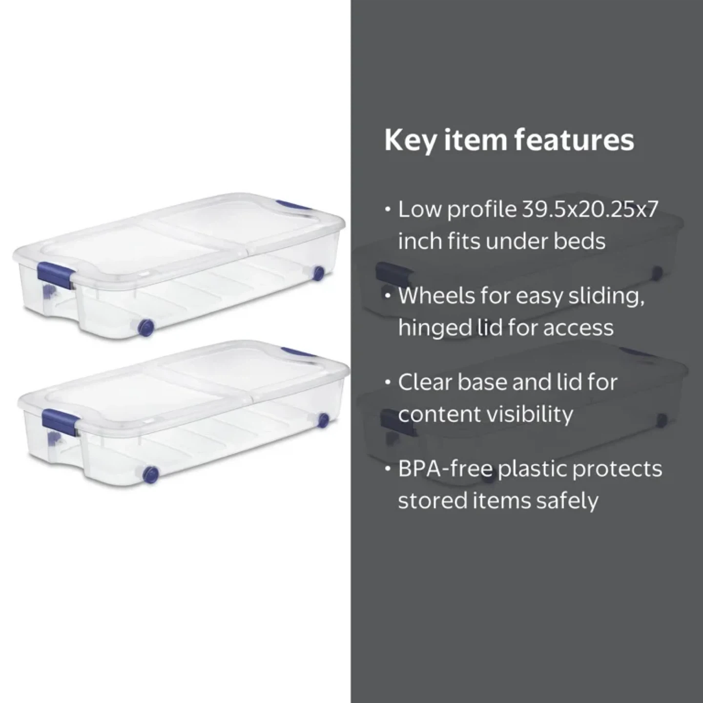 Storage Bins with Wheels (4 Pack) - photo 2
