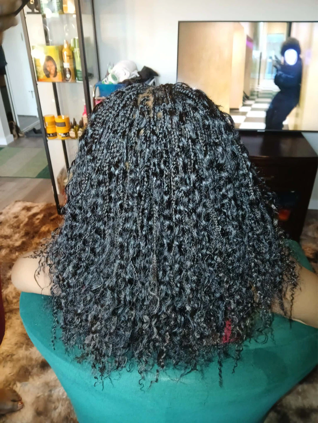 Braided Hair with Curly Ends