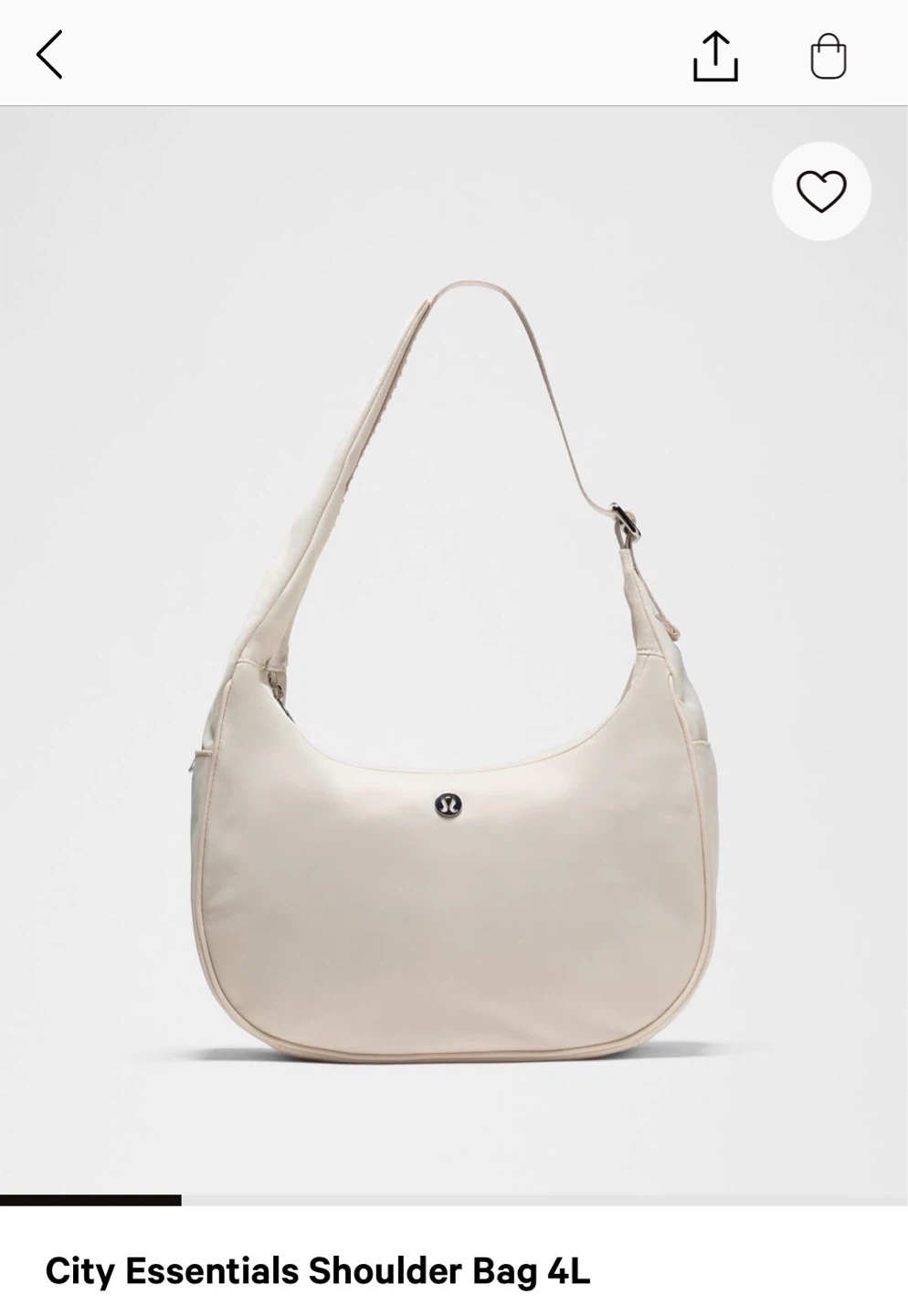 Lululemon City Essentials Shoulder Bag 4L White