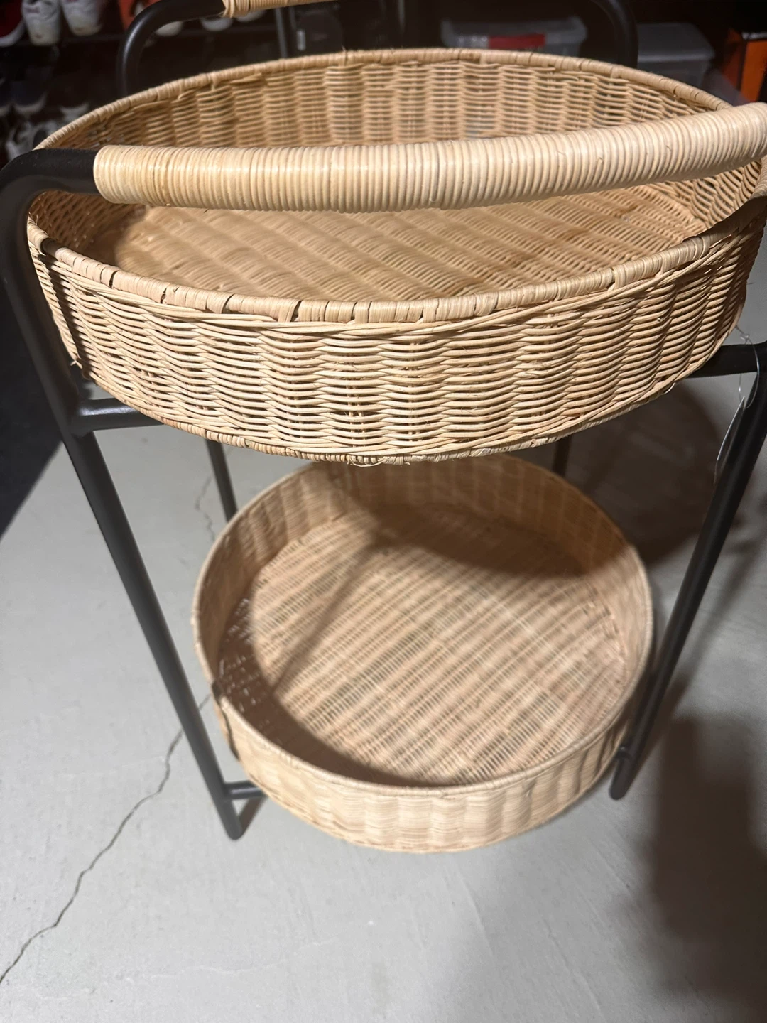 2-Tier Wicker Serving Cart - photo 4