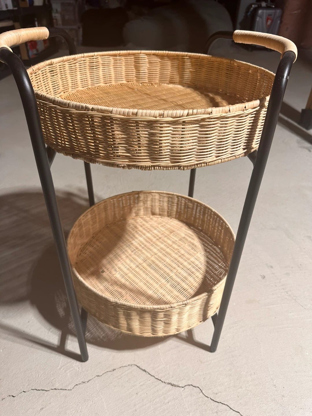 2-Tier Wicker Serving Cart - photo 3