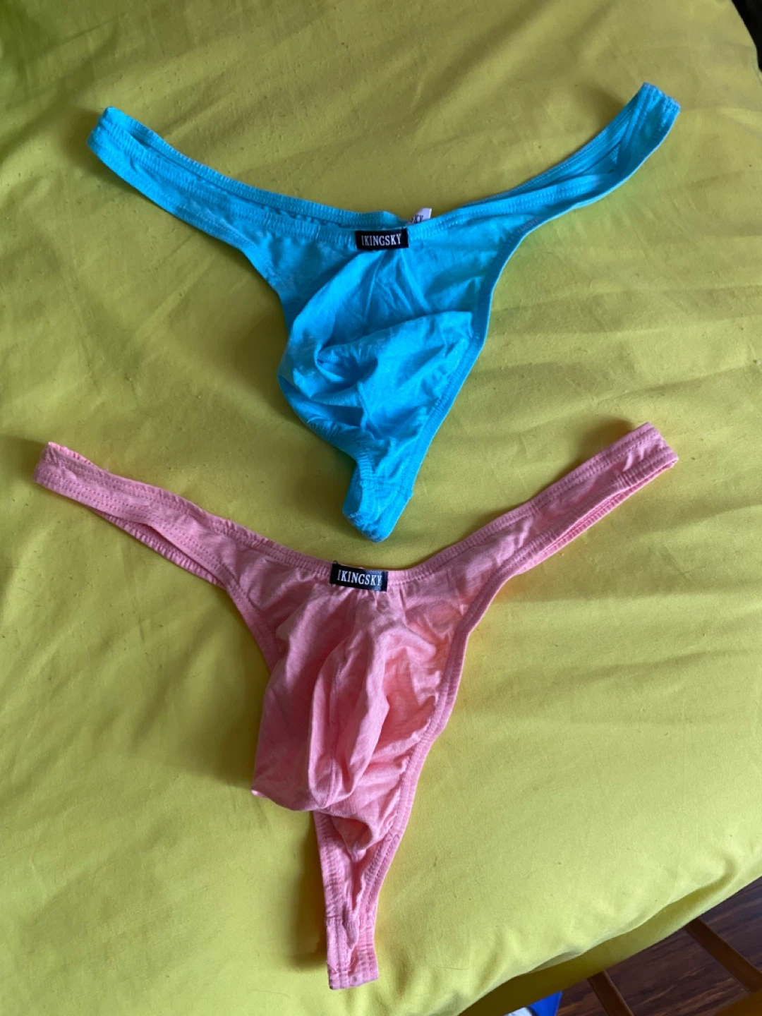 2 Pack IKINGSKY Thong Underwear - Pink & Blue