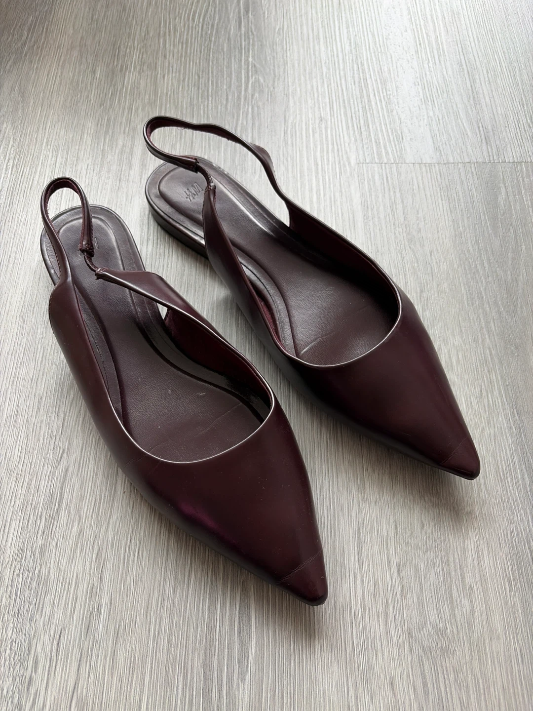 Burgundy Slingback Flats