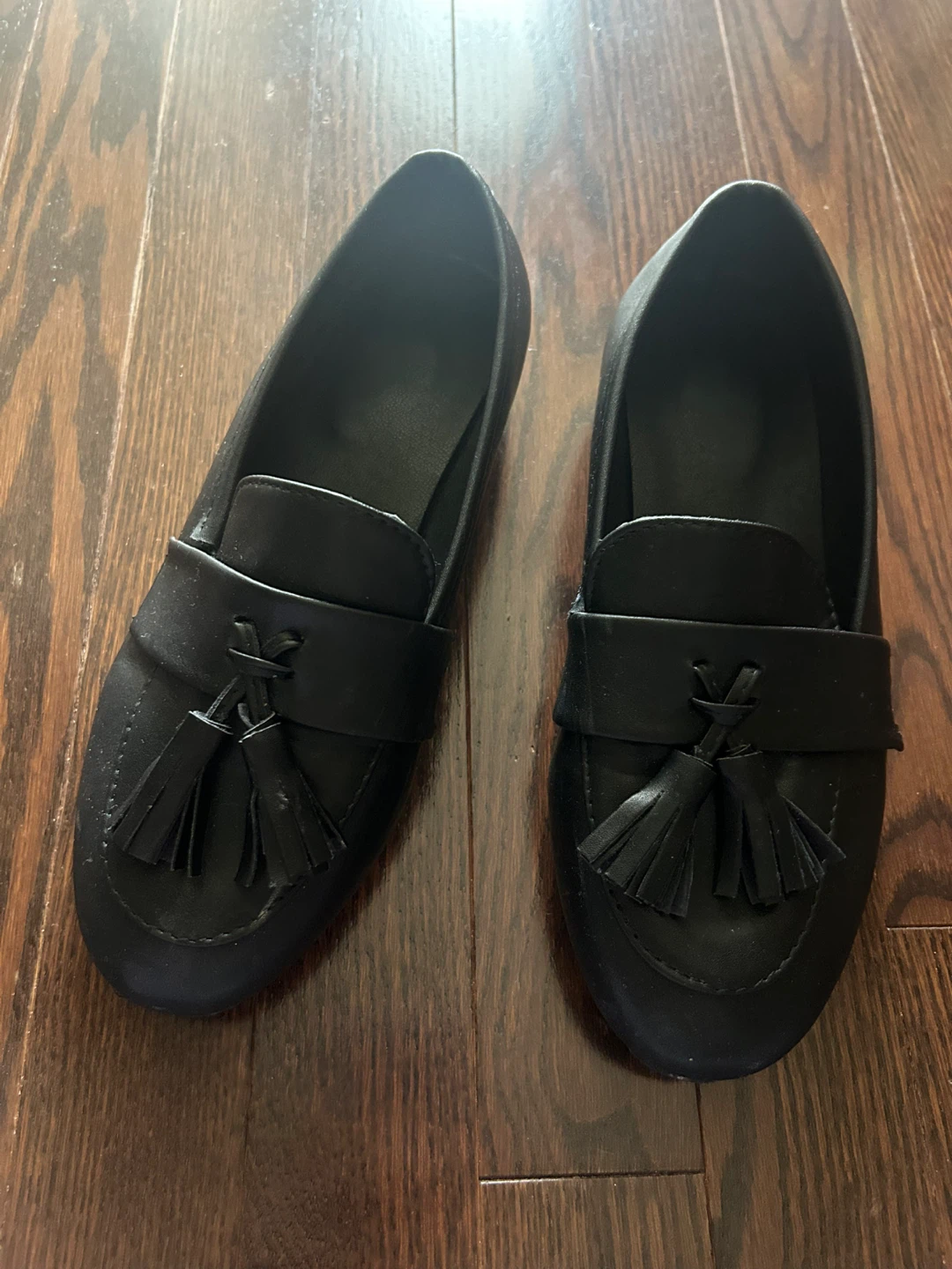 Black Tassel Loafer Shoes size W7 ⚽️ - photo 2