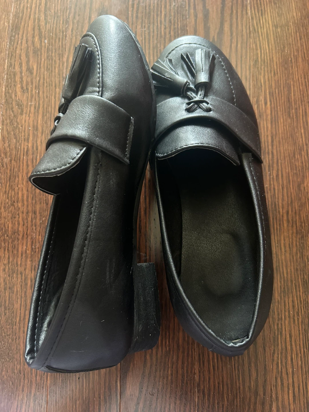 Black Tassel Loafer Shoes size W7 ⚽️ - photo 3