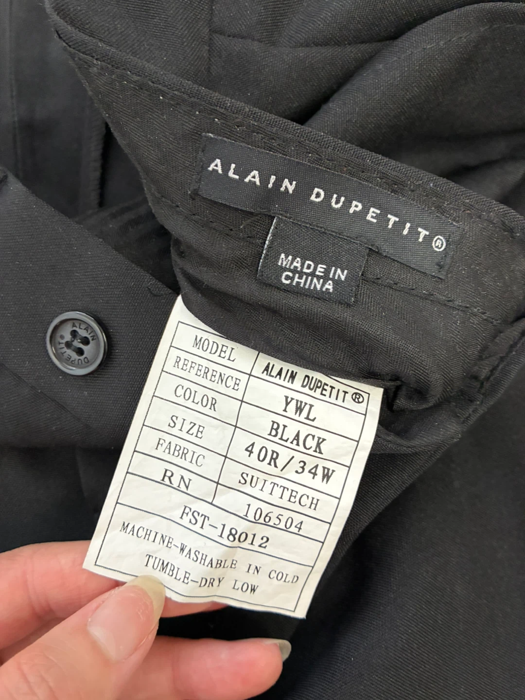 Alain Dupetit Black Suit Trousers - photo 2