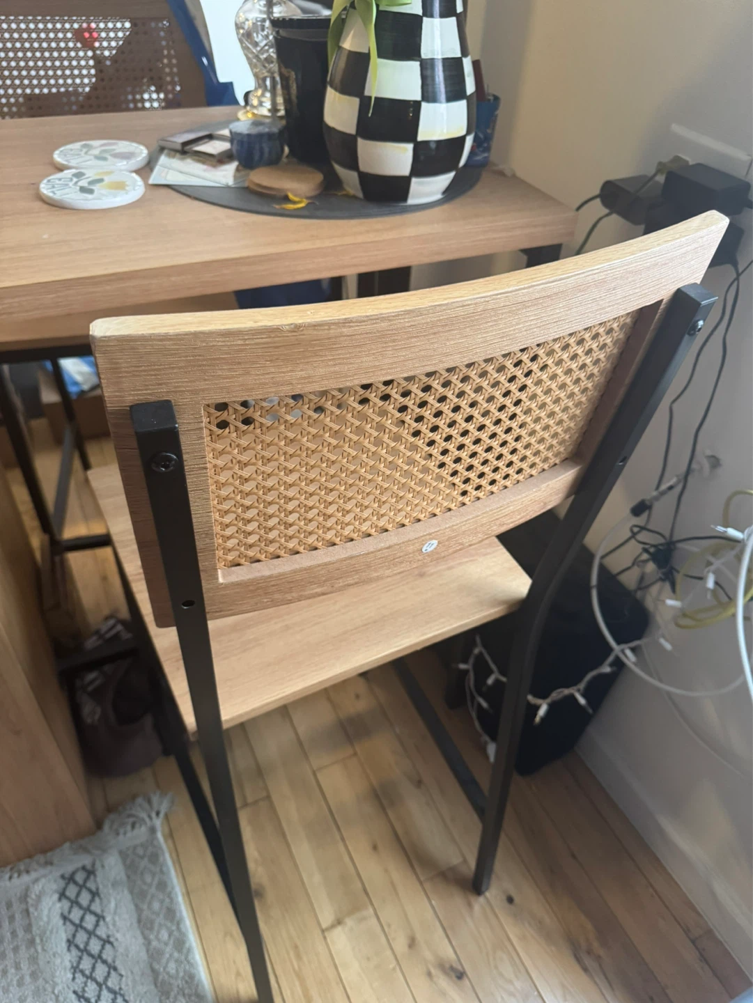 3-Shelf Storage Cabinet and Bar Table Set - photo 4
