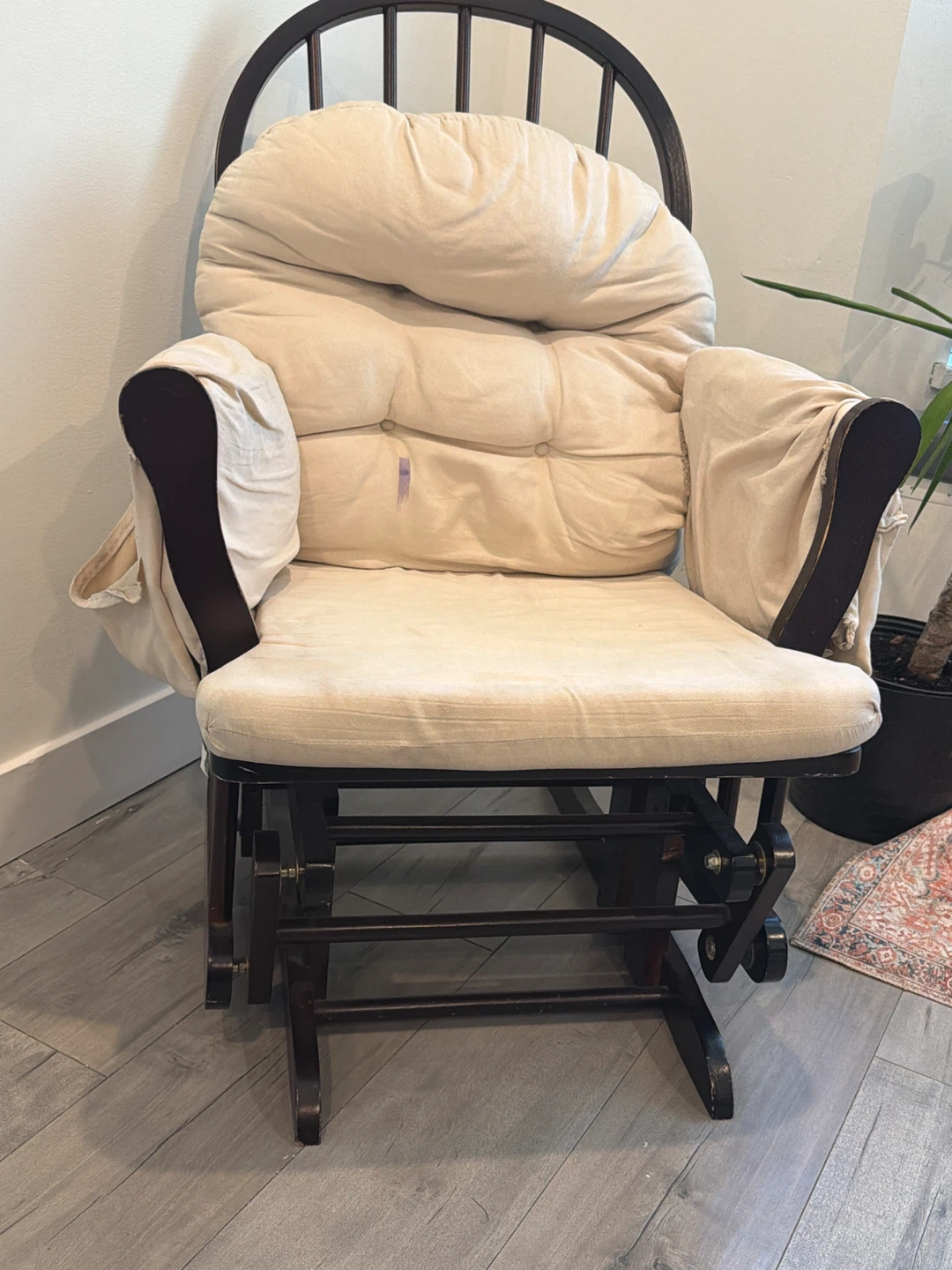 Wooden Nursery Glider Rocking Chair
