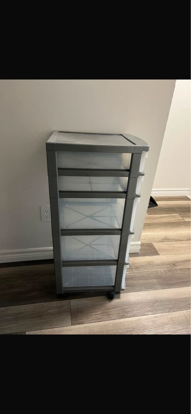 Clear Plastic Drawer Storage Unit