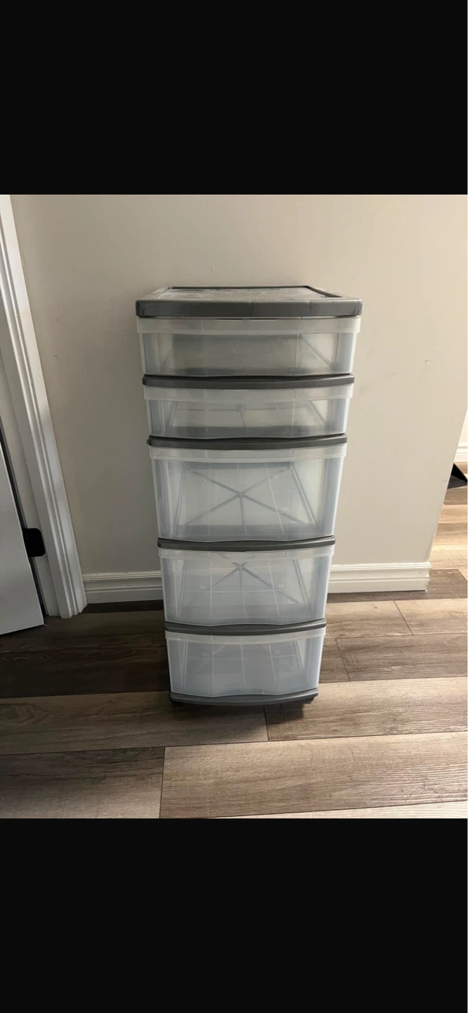 Clear Plastic Drawer Storage Unit - photo 2