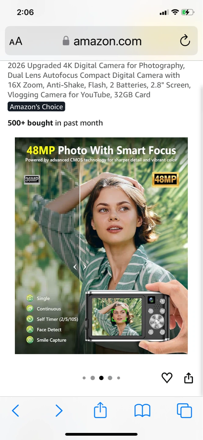 ⚽ Upgraded 4K Digital Camera with 16X Zoom, 32GB Card - photo 3