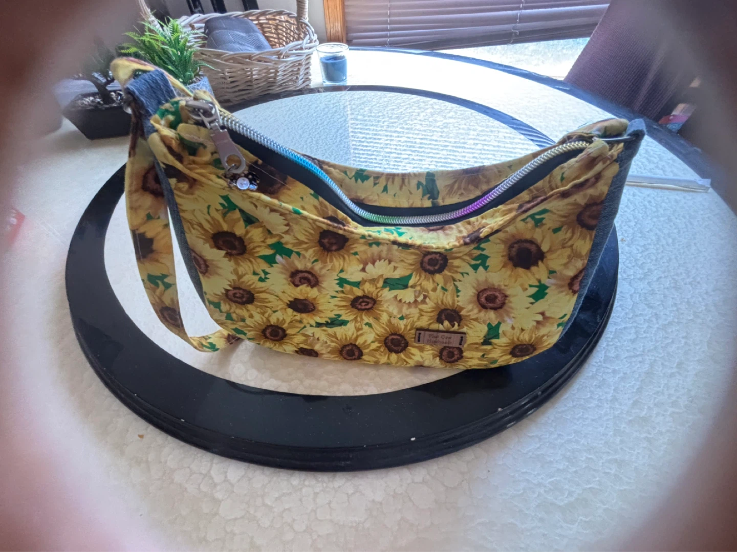 Sunflower Print Shoulder Bag - photo 5
