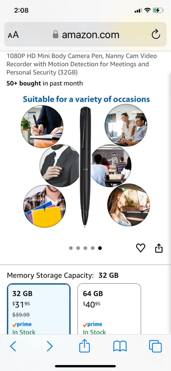⚽ Kryletxi 1080P HD Mini Body Camera Pen (32GB) - photo 4