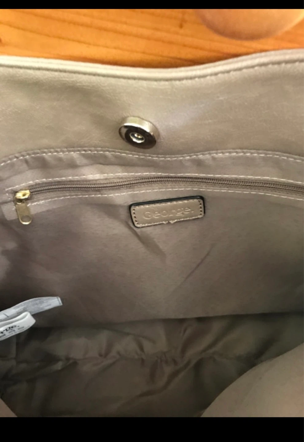 George Taupe Faux Leather Hobo Bag - photo 4