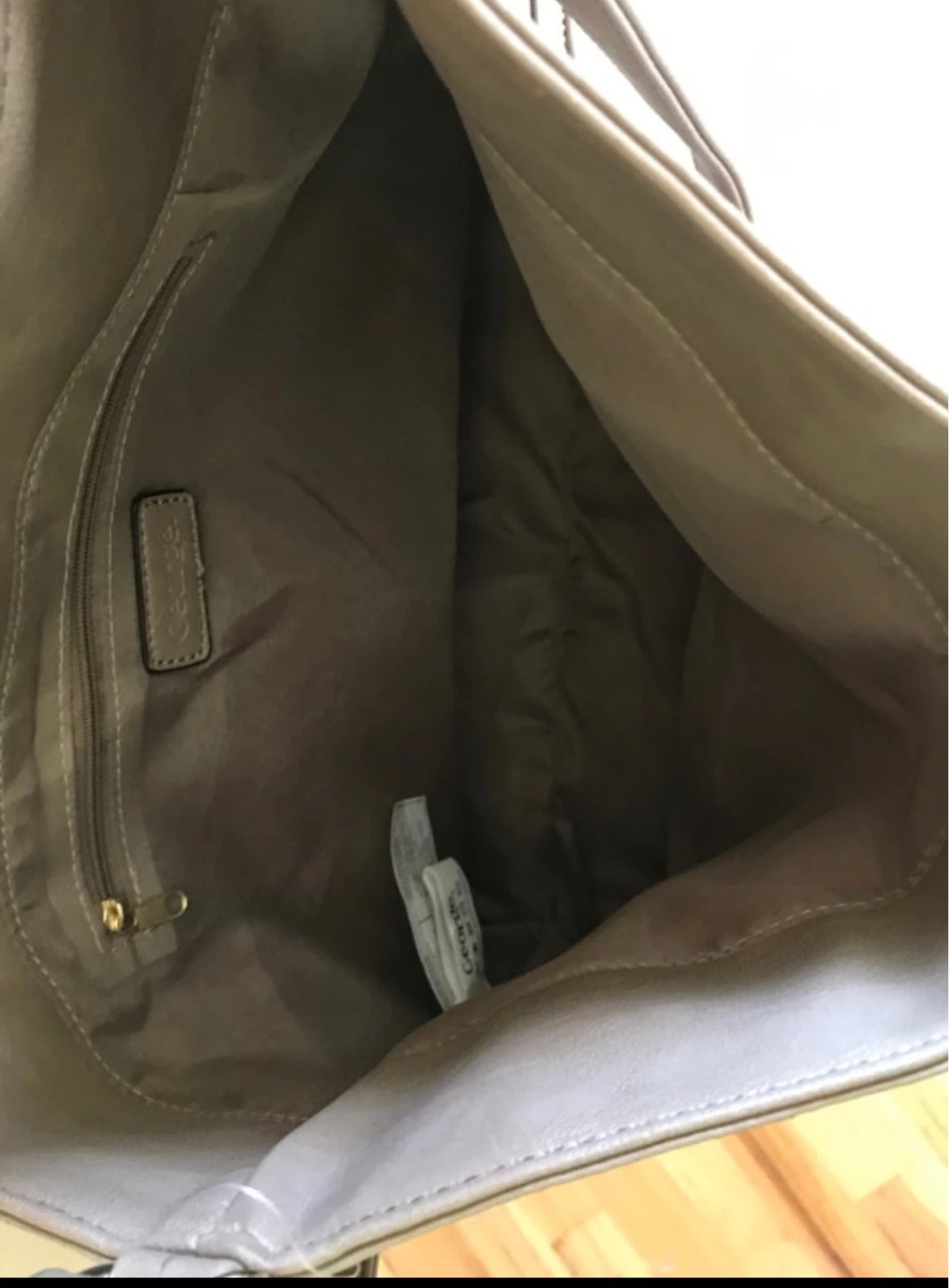 George Taupe Faux Leather Hobo Bag - photo 3