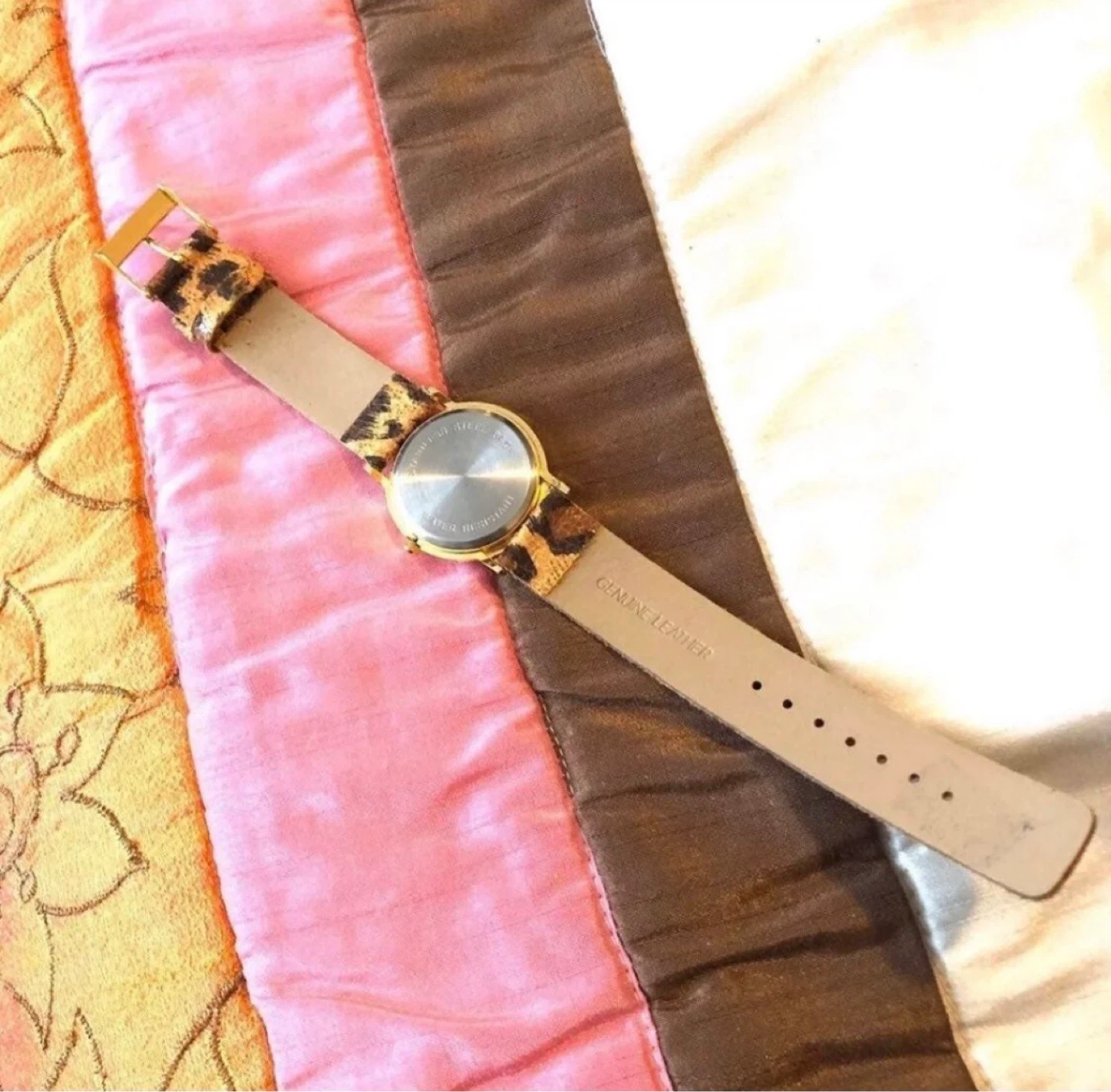 Morita Women's Quartz Watch - Leopard Print Genuine Leather Band - photo 4