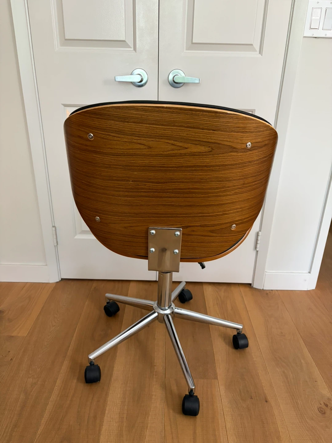 Office Chair with Black Seat and Wood Accent - photo 4