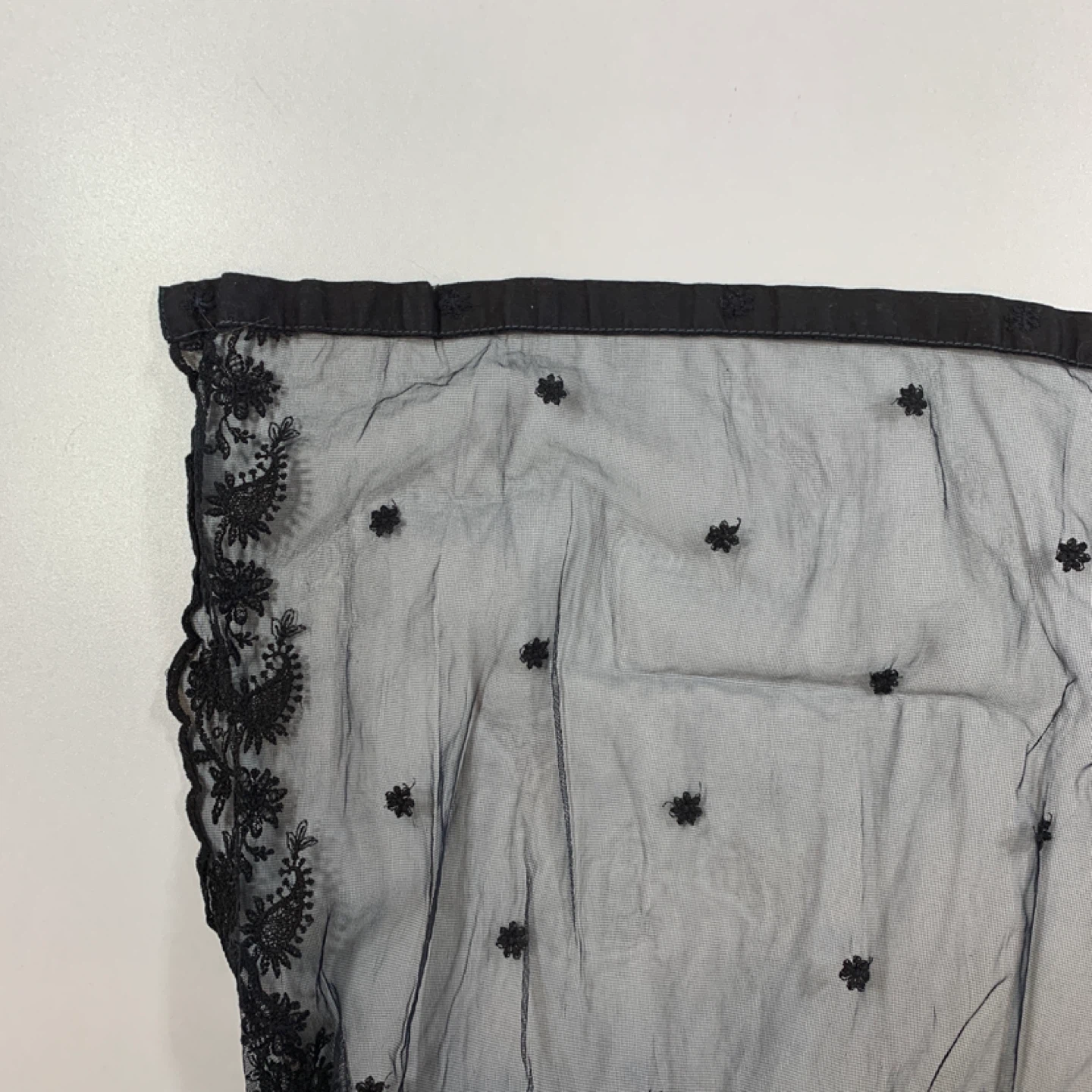 Black Lace Material 45x85" ⚽️ - photo 2