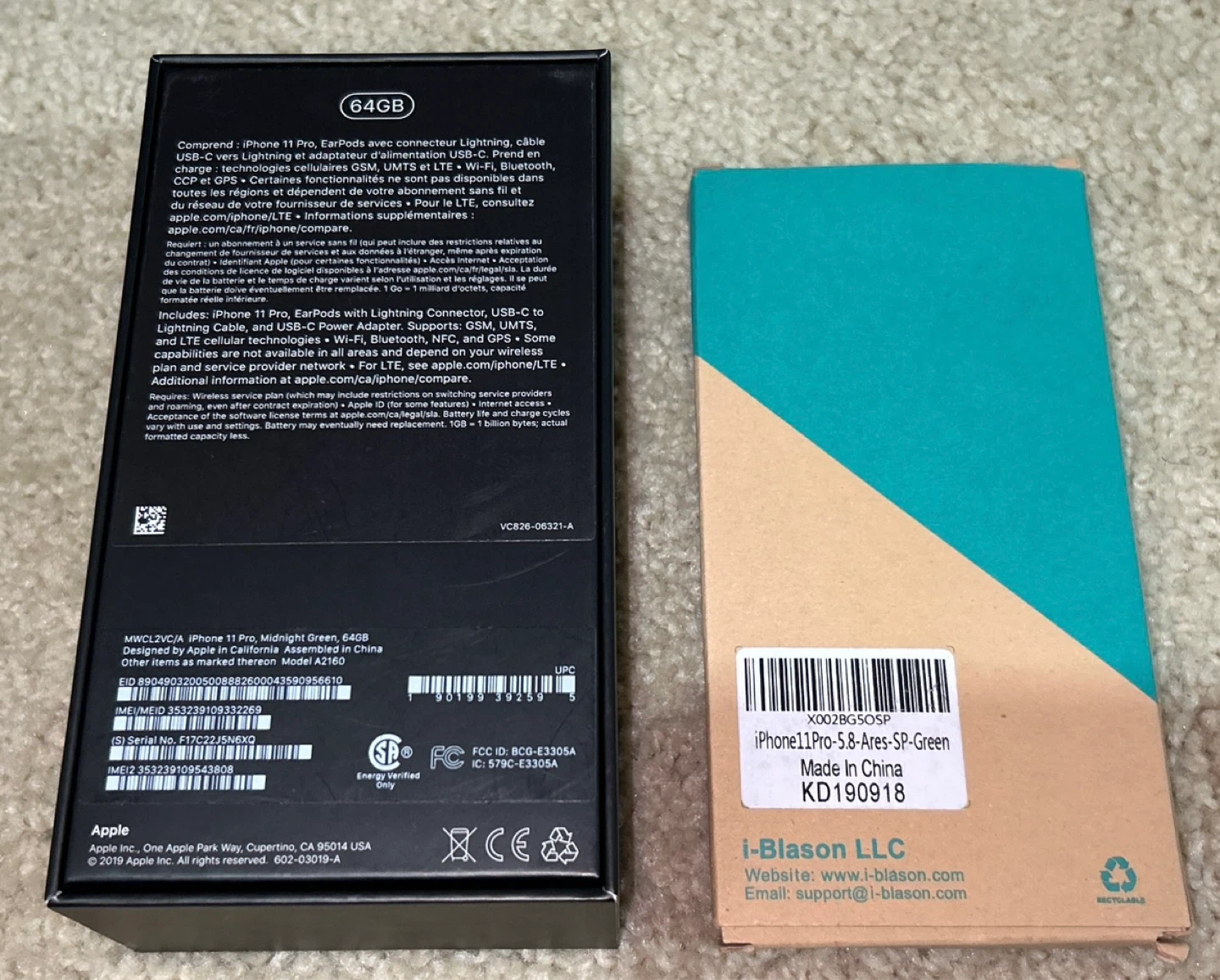 iPhone 11 Pro Empty Phone Box & New Case - photo 3