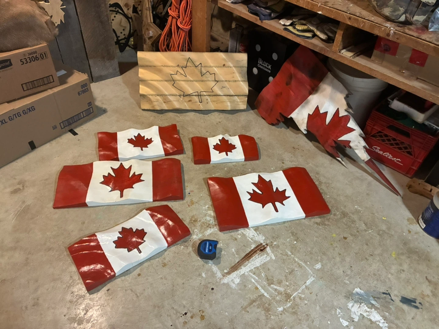 Canadian Flag Decor Pieces