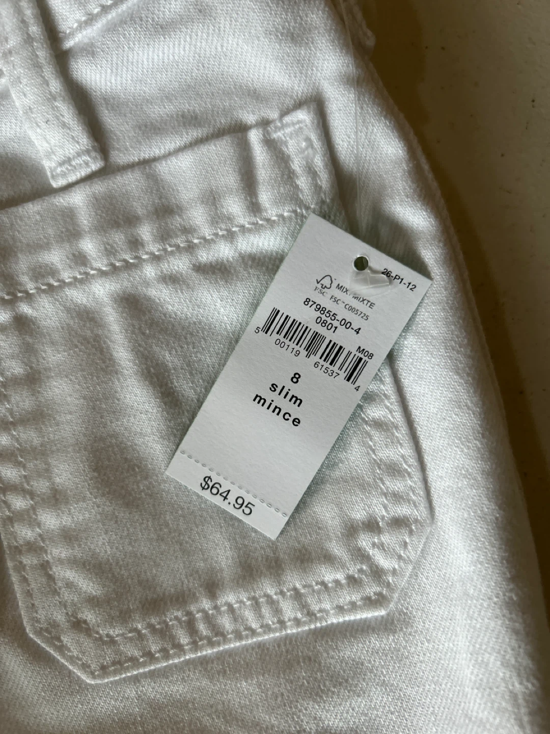 Gap Kids White High Stride Ankle Jeans Size 8 - photo 3