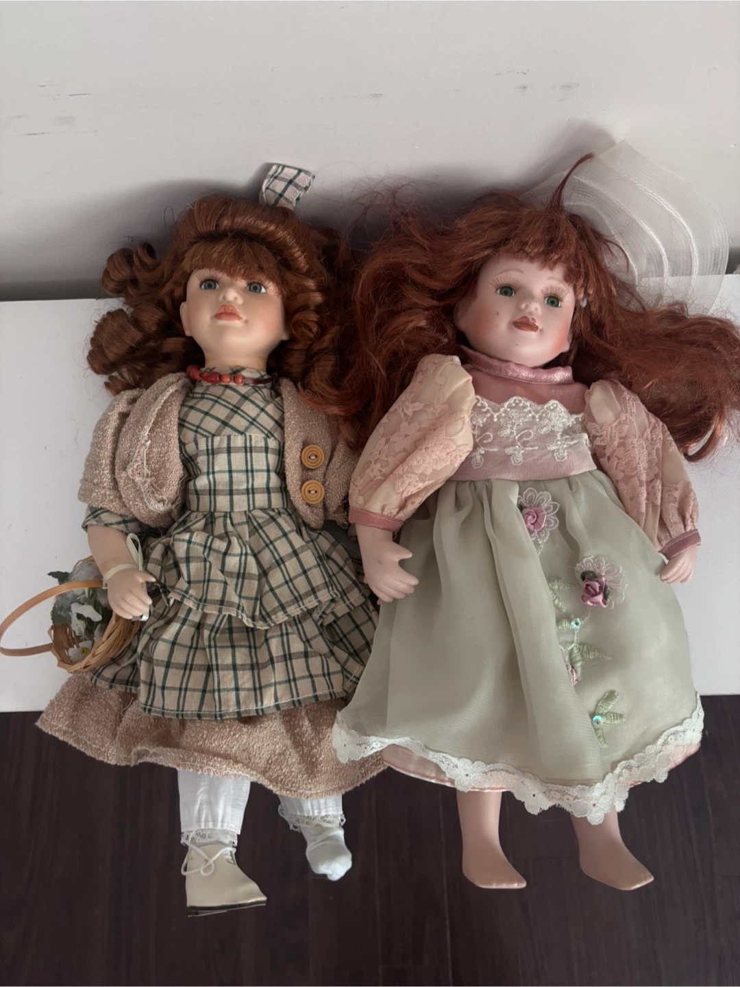 Two Vintage Porcelain Dolls