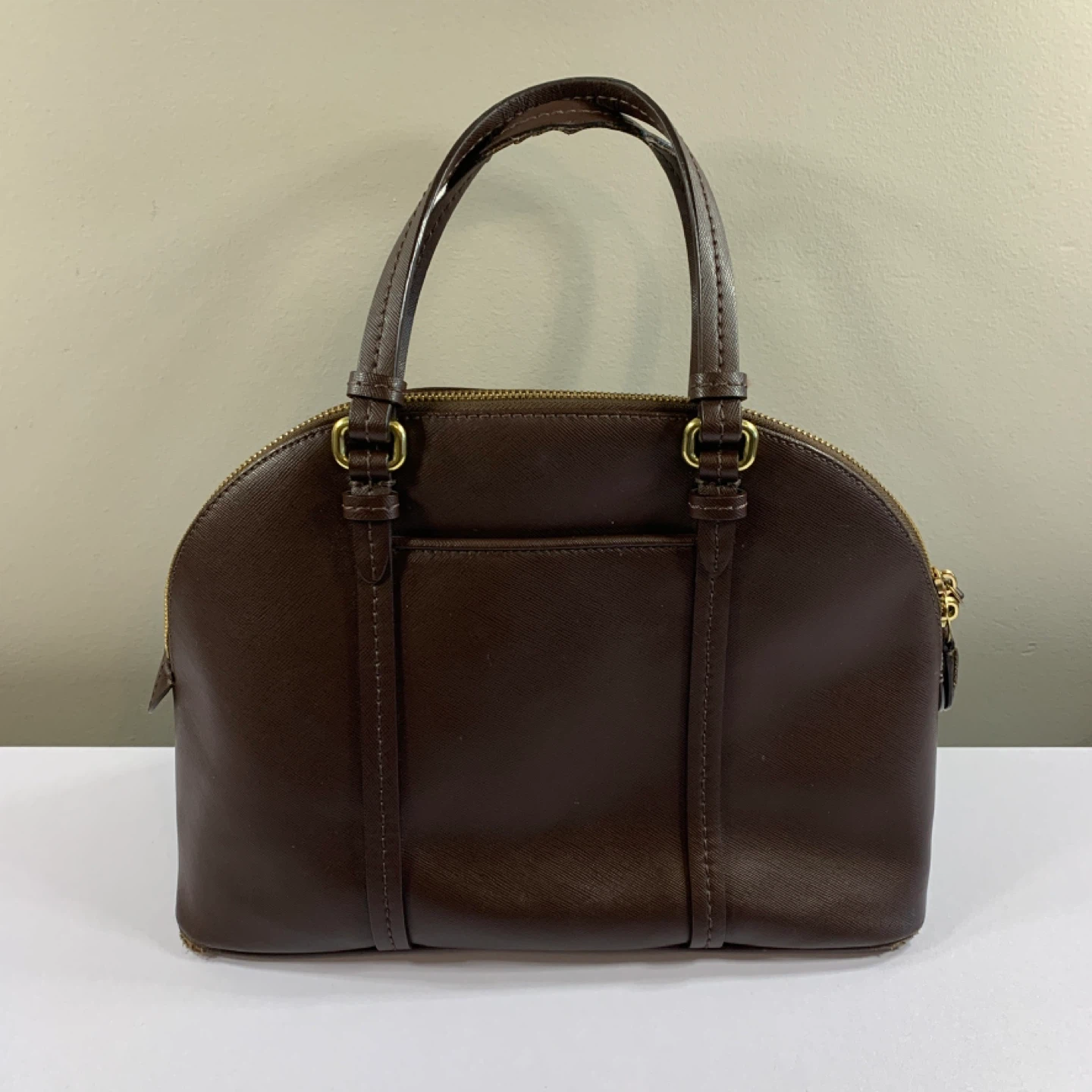 Coach Brown Leather Dome Satchel Handbag ⚽️ - photo 2