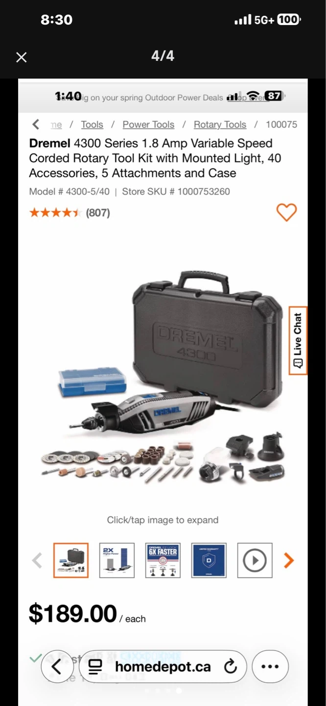Dremel 4300 Rotary Tool Kit - photo 4