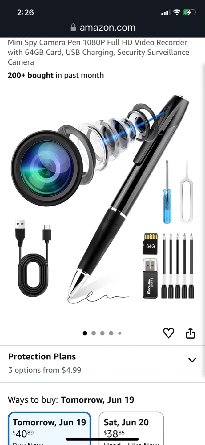 ⚽ Mini Spy Camera Pen 1080P HD Video Recorder with 64GB Card