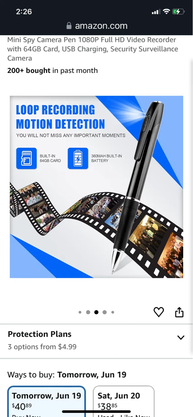 ⚽ Mini Spy Camera Pen 1080P HD Video Recorder with 64GB Card - photo 3