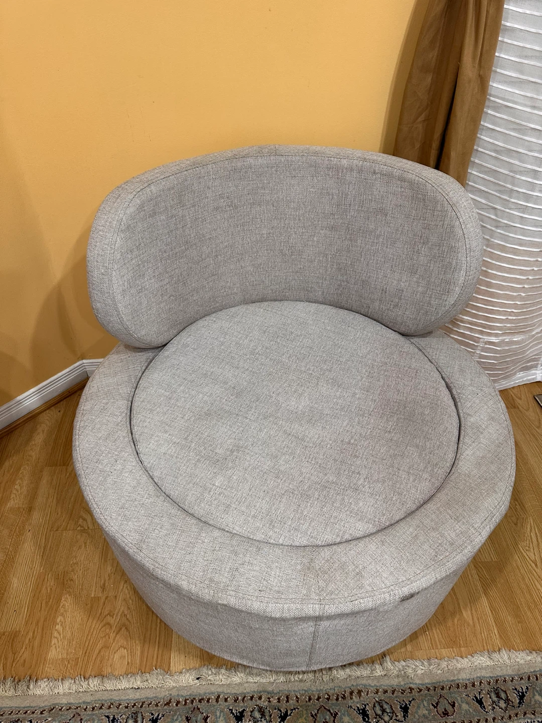 Light Beige Swivel Accent Chair - photo 2