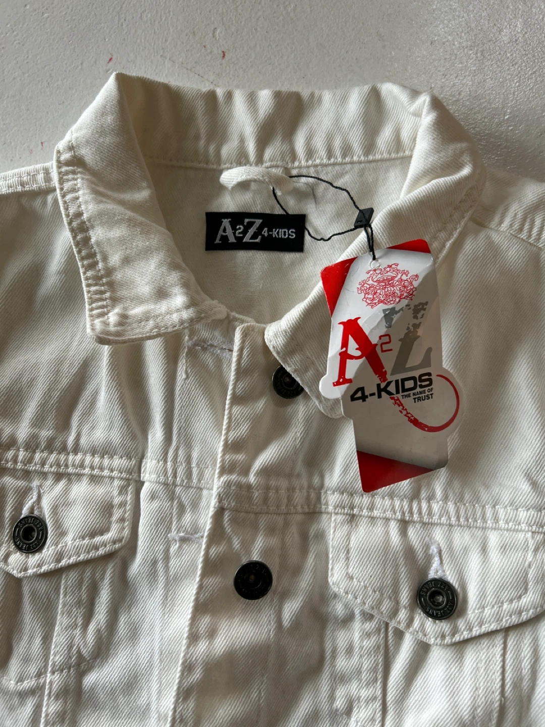 A2Z 4-Kids White Denim Jacket - photo 2