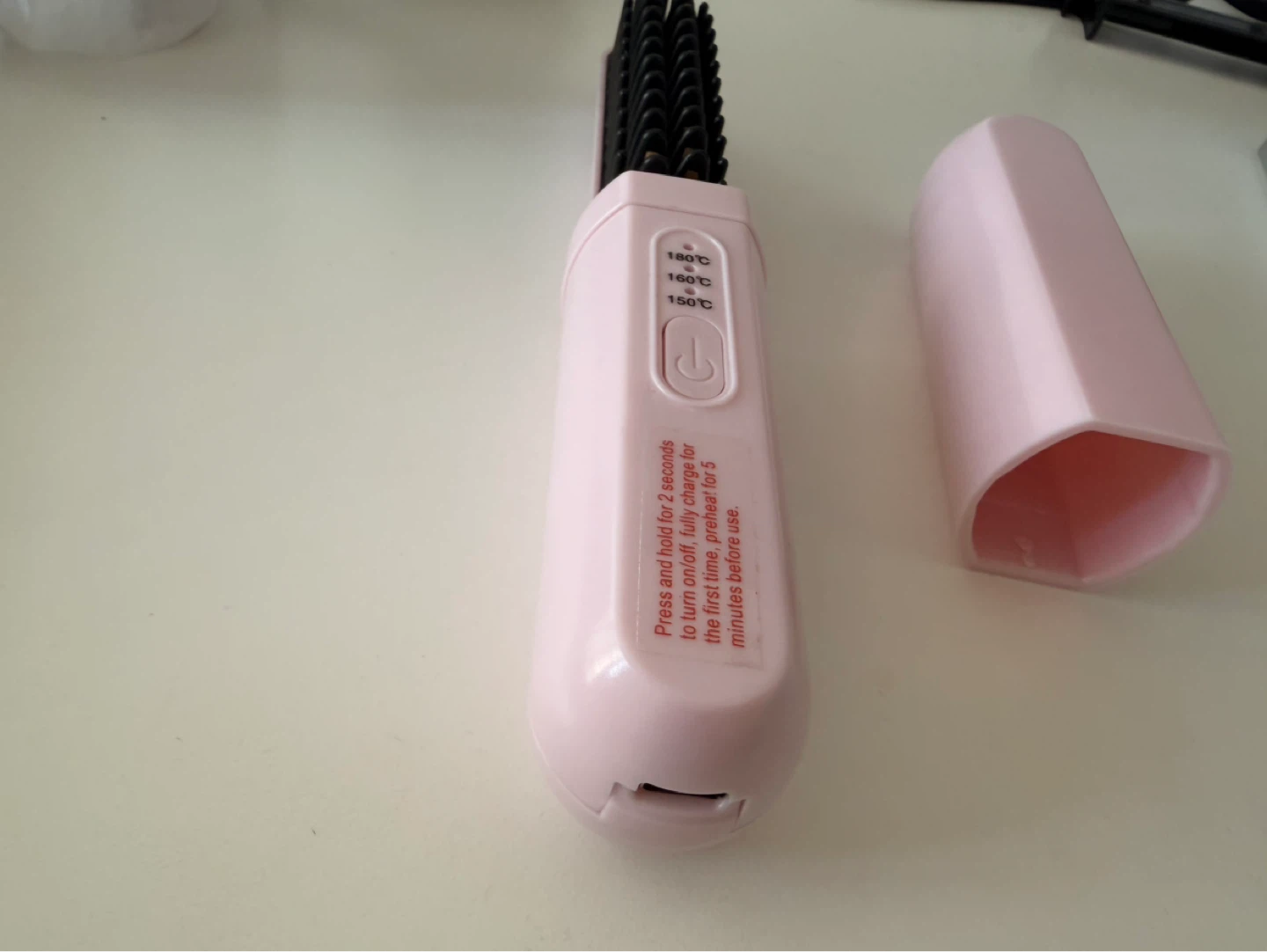 Pink Portable Hair Straightener Brush - photo 4