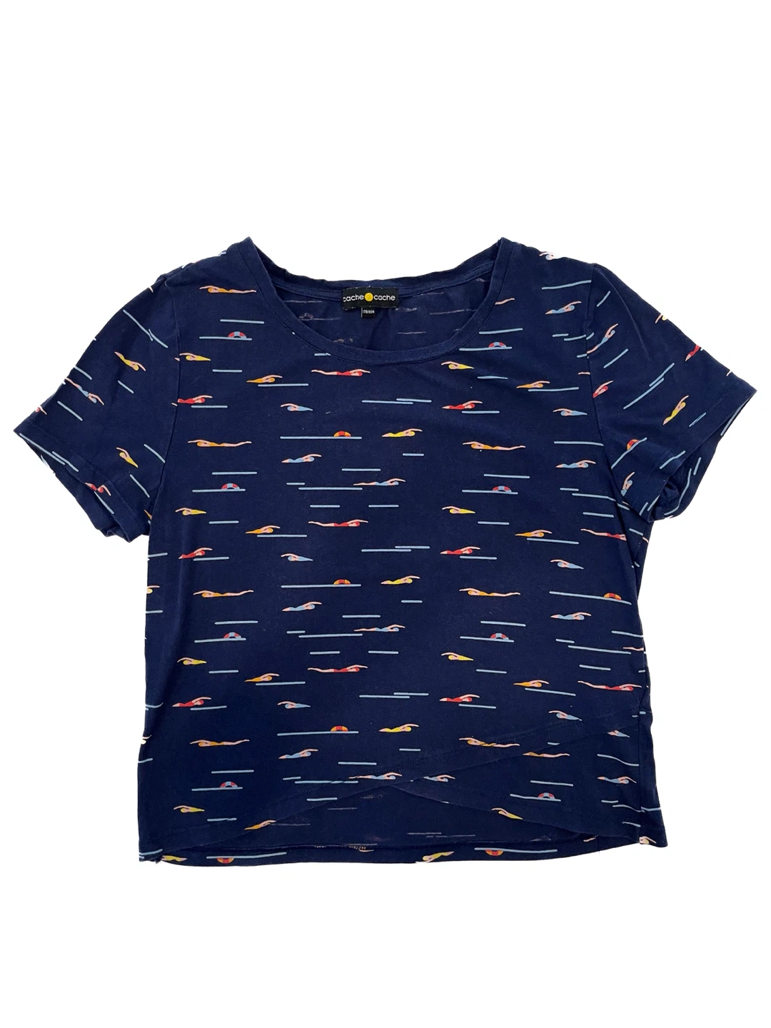 Cute Swimmer Pattern Crop Top 🏊‍♀️ ⚽