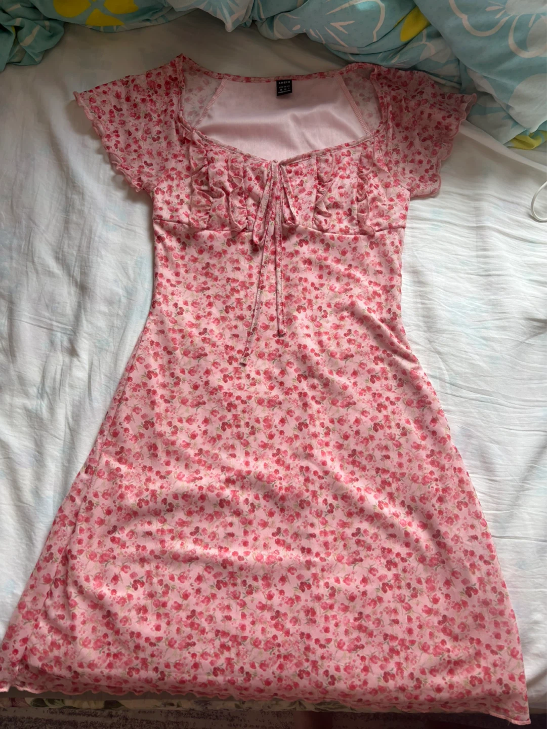 pink floral summer dress