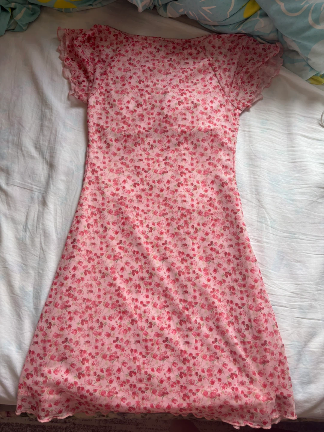 pink floral summer dress - photo 2