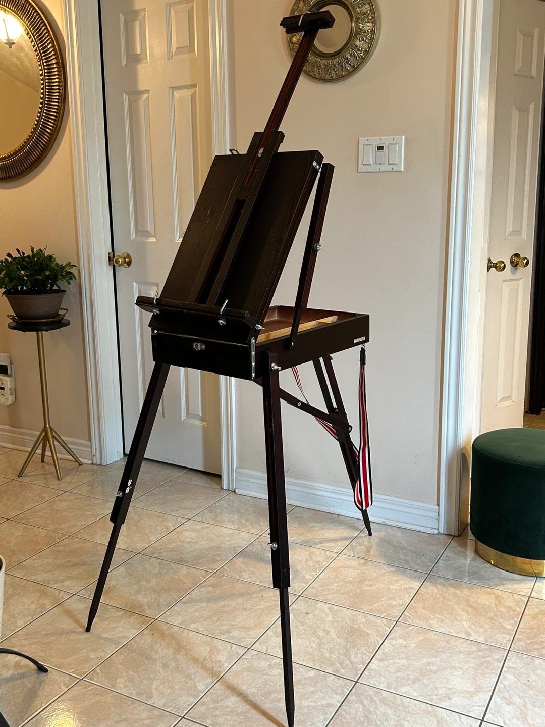 Wooden Art Easel with Strap