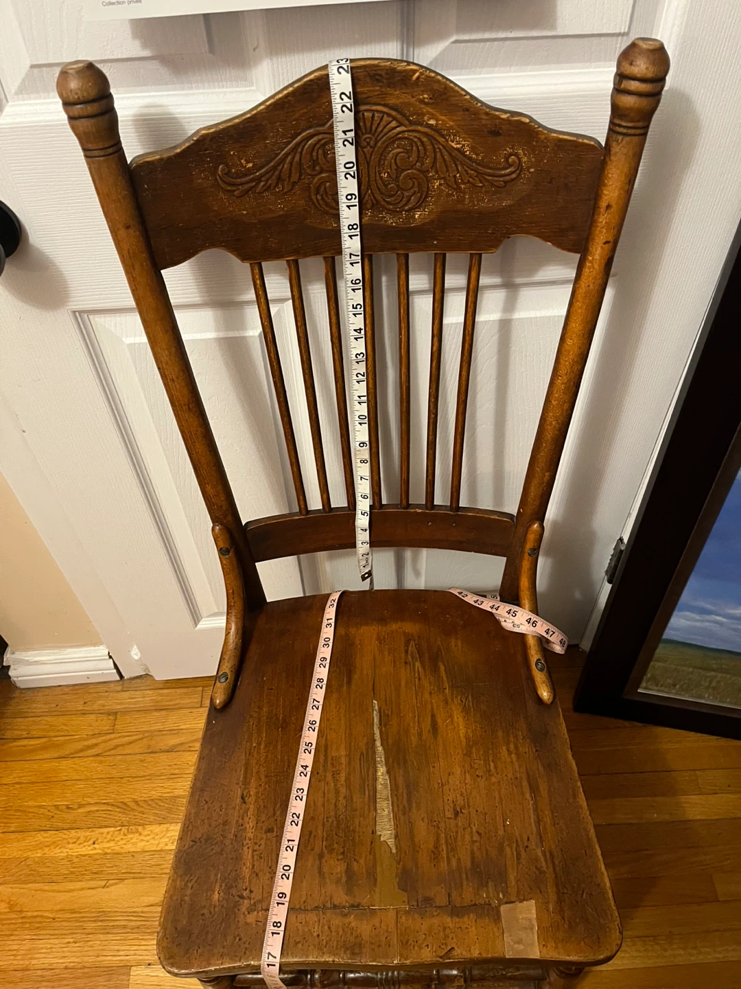 Vintage Spindle Back Wooden Chair - photo 5