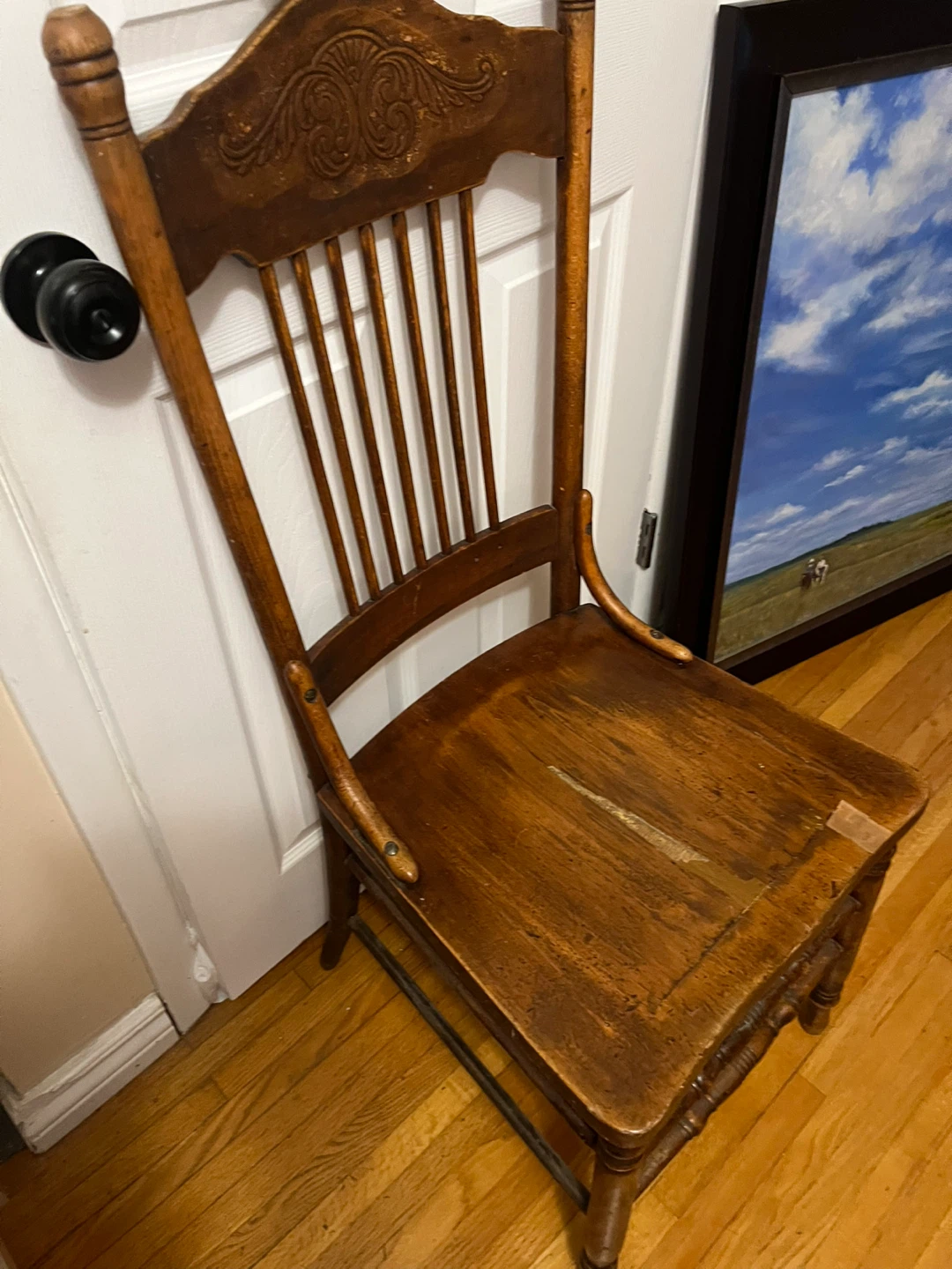 Vintage Spindle Back Wooden Chair - photo 2